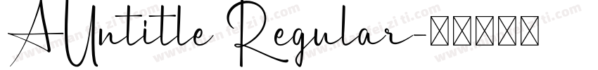AUntitle Regular字体转换